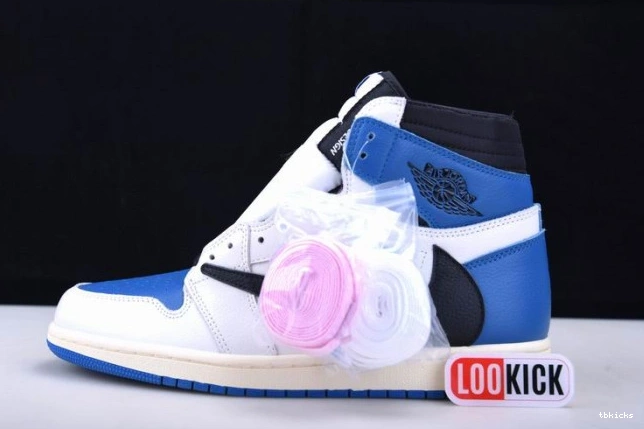Rep TBK and Scott Air Jordan 1 Travis DH3227-105 White Blue 0708